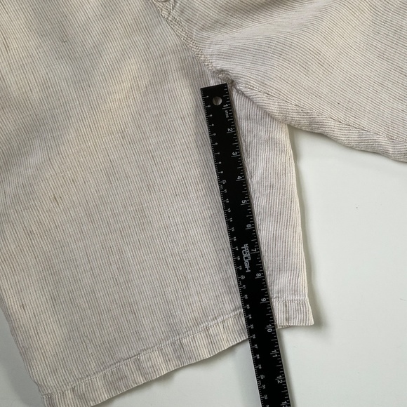 Tommy Bahama Relax Linen Short Sz 38 Natural Pinstripe Lagenlook Travel Everyday - Picture 8 of 11